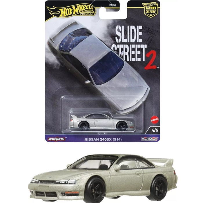 Hot Wheels Premium Car Culture slide Street 2 Nissan 240SX S14 with Dream Street Diecast