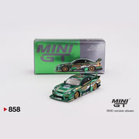 MINI GT # 858 Nissan Silvia S15 LB-Super Silhouette LBWK Fausto Racing, Green