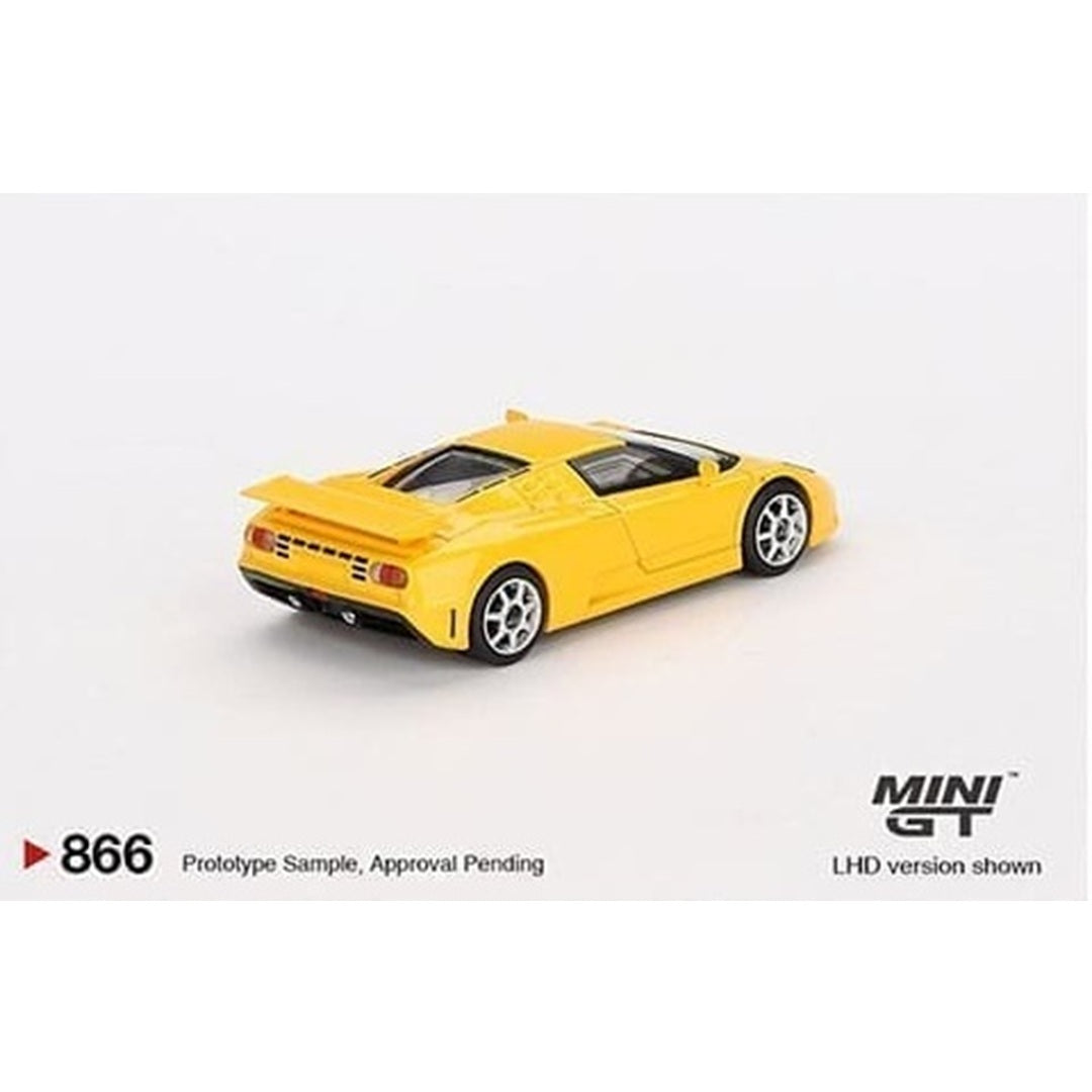 スーパースポーツ Giallo Bugatti(イエロー) チェイスカー Mini GT #866 Bugatti EB110 Super Sport Giallo Bugatti| Dream