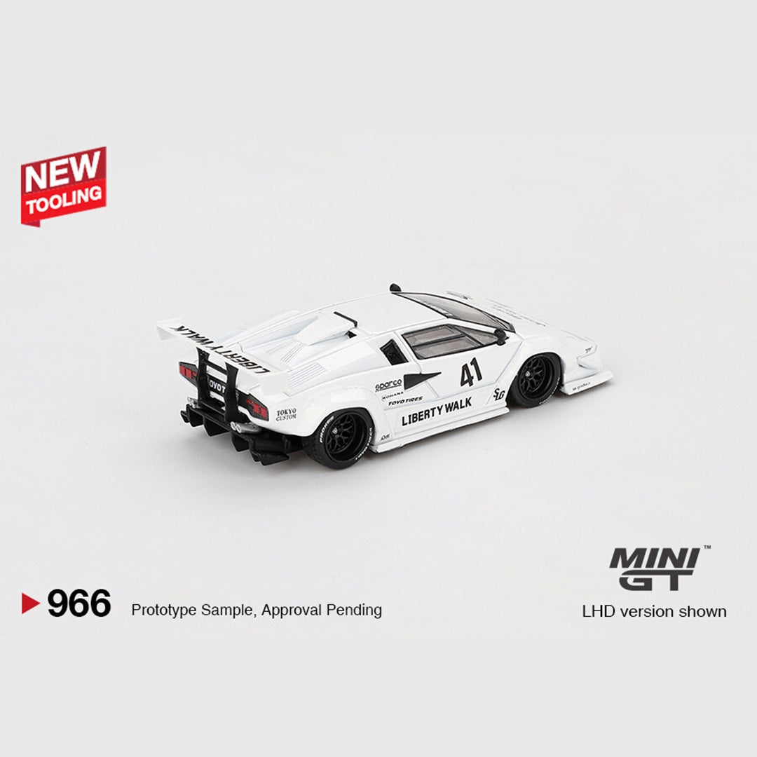 Mini GT #966 Lamborghini Countach LB-WORKS White 2024 Tokyo Auto