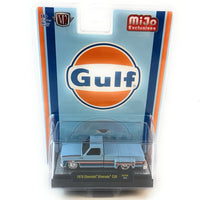 M2 Machines  1978 Chevrolet Silverado C30 Custom GULF – Blue – MiJo Exclusives Limited Edition