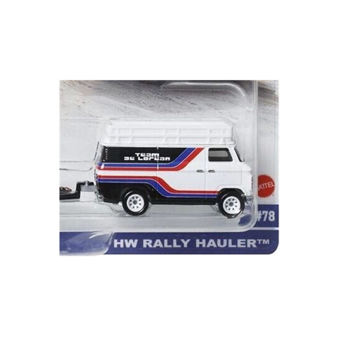 Hot Wheels Team Transport DMC Delorean & HW Rally Hauler