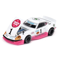 Kaido House x Mini GT 1:64 Nissan Fairlady Z Tamiya x Kaido House The Frog V1 – White/Pink