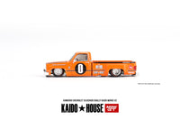 Kaido House * Mini GT #090 Chevrolet Silverado KAIDO WORKS V2 Pickup Truck 0 Orange with Graphics 1:64 Diecast Model Car