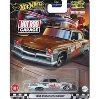 Hot Wheels Premium Boulevard #101 1955 Plymouth Savoy Hot Rod Garage 1:64 Diecast Car