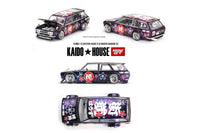 Kaido House * Mini GT #114 Datsun 510 Wagon "Hanami V3" RHD (Right Hand Drive) Magic Purple Metallic with Flower Graphics 1:64 Diecast Model Car