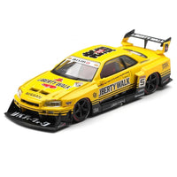 Mini GT 1:64 Nissan LB-ER34 Super Silhouette Skyline Sport Yellow #1182