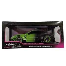 Jada Pinks Slip 2022 Nissan GT-R (R35) with Liberty Walk Body Kit 1:18 Diecast