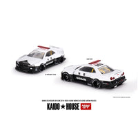 Kaido House Mini GT #120 Nissan Skyline GT-R (R34) "Kaido Works (V2 Aero)" RHD "Japan Police" 1:64 Diecast Car