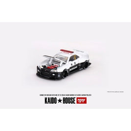 Kaido House Mini GT #120 Nissan Skyline GT-R (R34) "Kaido Works (V2 Aero)" RHD "Japan Police" 1:64 Diecast Car