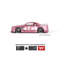 Kaido House * Mini GT #128 Nissan Skyline GT-R (R34) Kaido Racing Factory V1 1:64 Diecast Car