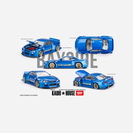 Kaido House * Mini GT #158 Nissan Skyline GT-R (R34) kaido Works Shinjuku V2