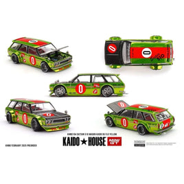 Kaido House * Mini GT #164 Datsun Kaido 510 Wagon OG Flow Yellow **  Sealed with Chance of CHASE **