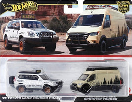 Hot Wheels Premium 2 Pack '05 Toyota Land Cruiser Prado & Mercedes-Benz Sprinter Tourer 1:64 diecast