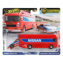 Hot Wheels Team Transport Nissan 300ZX GTS & Euro Hauler 1:64 Diecast Car