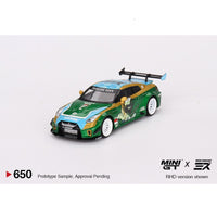 Mini GT #650 LB-Silhouette WORKS GT Nissan 35GT RR "Princess RoRo" Mizu Diecast 1:64 Diecast Car