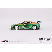 Mini GT #650 LB-Silhouette WORKS GT Nissan 35GT RR "Princess RoRo" Mizu Diecast 1:64 Diecast Car