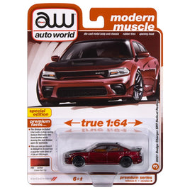 Auto World 2021 Dodge Charger SRT Hellcat Redeye Octane Red Poly 1:64 Diecast Car