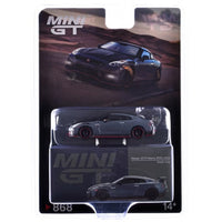 Mini GT #868 2024 Nissan GT-R Nismo (R35) Stealth Gray with Carbon Hood and Top Limited Edition