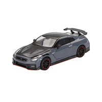 Mini GT #868 2024 Nissan GT-R Nismo (R35) Stealth Gray with Carbon Hood and Top Limited Edition
