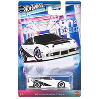 Hot Wheels 90s Street Scene '96 Nissan 180SX Type X 1:64 Diecast Car