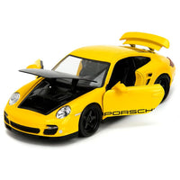 Porsche 911 Turbo (997) Yellow with Carbon Hood "Hyper-Spec" Series 1/24 Diecast Model Car by Jada