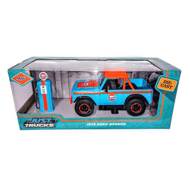 Jada Just Trucks 1973 Ford Bronco Gulf Die-Cast Car & Gas Pump
