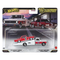 Hot Wheels Team Transport '66 Chevrolet Corviar Yenko Stinger & '72 Chevy Ramp Truck Camion A Rampe