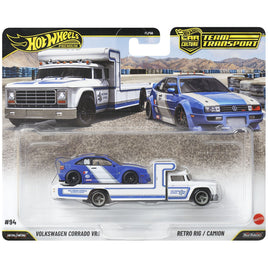 Hot Wheels Team Transport Volkswagen Corrado VR6 & Retro Rig / Camion Preorder