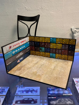 Shipyard Shipping Containers Diorama Scene for 1:64 Made of Wood