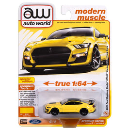 2021 Ford Mustang Shelby GT500 Carbon Fiber Track Pack Grabber Yellow 1:64 Diecast Car