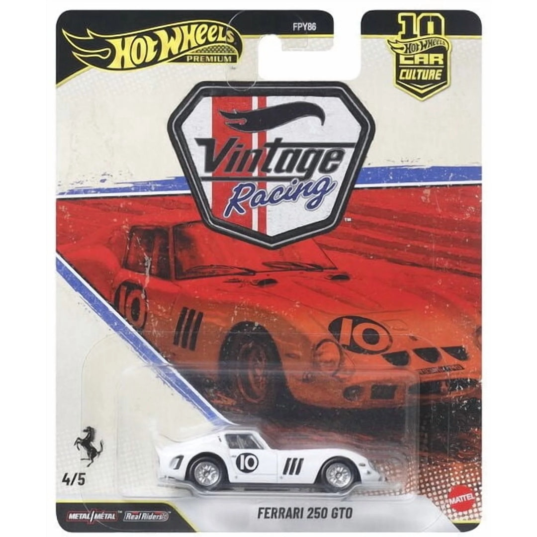 Hot Wheels Premium Car Culture Vintage Racing Ferrari 250 GTO 1:64
