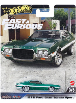 Hot Wheels Premium 2024 Fast & Furious 1972 Ford Gran Torino Sport 1:64 diecast