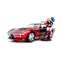 Jada Hollywood Rides Corvette Stingray with Harley Quinn Figurine – 1/24 Diecast