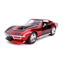 Jada Hollywood Rides Corvette Stingray with Harley Quinn Figurine – 1/24 Diecast