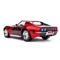Jada Hollywood Rides Corvette Stingray with Harley Quinn Figurine – 1/24 Diecast