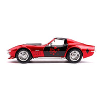 Jada Hollywood Rides Corvette Stingray with Harley Quinn Figurine – 1/24 Diecast