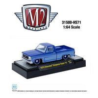 M2 Machines 1973 Chevrolet Cheyenne Super 10 Custom Re-Styling Blue 31500-HS71