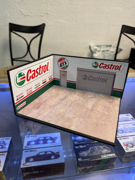 Castrol GTX Motor Oil Diorama Scene for 1:64 Made of Wood