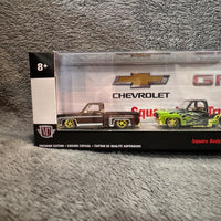 M2 Machines 1973 Chevrolet Cheyenne Super 10 Custom SS, 1976 GMC Sierra Grande 15 Custom & 1976 Chevrolet Scottsdale Chevy Sport S38 Chase
