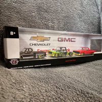 M2 Machines 1973 Chevrolet Cheyenne Super 10 Custom SS, 1976 GMC Sierra Grande 15 Custom & 1976 Chevrolet Scottsdale Chevy Sport S38 Chase