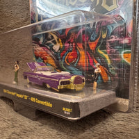 M2 Machines 1964 Chevrolet Impala SS - 409 Convertible Low Riders Diorama w/ Lady Figures 67500-MJS02 CHASE