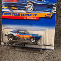 Hot Wheels 1997 '67 Camaro – Race Team Series IV – 5 Spoke – Card #725 – Blue