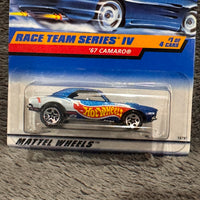 Hot Wheels 1997 '67 Camaro – Race Team Series IV – 5 Spoke – Card #725 – Blue