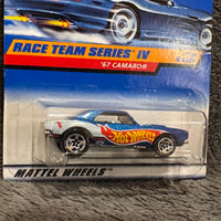 Hot Wheels 1997 '67 Camaro – Race Team Series IV – 5 Spoke – Card #725 – Blue