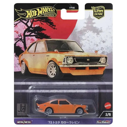 Hot Wheels Premium Car Culture Japan Historics 4 1972 Toyota Corolla Levin 1:64 Diecast Car