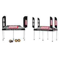 Kaido House * Mini GT "BBS" Tent V1 Black with Extra Wheels