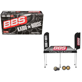 Kaido House * Mini GT "BBS" Tent V1 Black with Extra Wheels