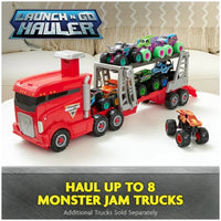 Monster Jam, 2-in-1 Launch N’ Go Hauler Playset and Storage with Exclusive Monster Truck