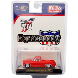 M2 Machines 1976 Chevrolet Silverado Bonanza-10 SPIRIT OF 76 Squarebody Red MJS98 1/64 CHASE